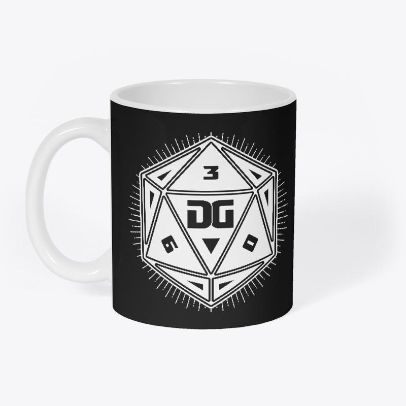 DG360 DND Dice White logo Version.